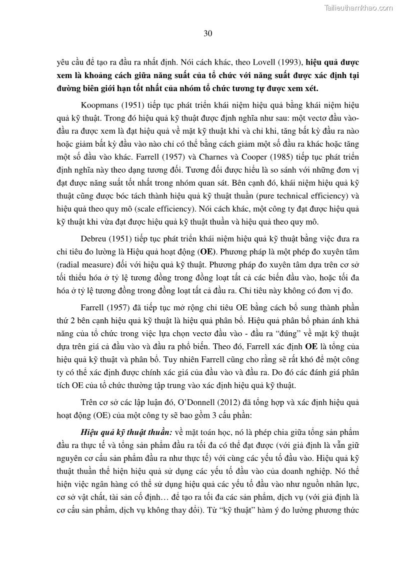 Luận án tiến sĩ tài chính ngân hàng Tác động hoạt động đầu tư trực tiếp ra nước ngoài đến hiệu quả hoạt động tại các NHTM Việt Nam - 4 Trang 40