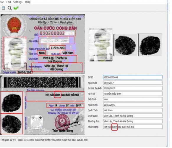 Hình 4 4 Trường hợp tách bị lỗi Hình 4 5 Thẻ mặt sau CCCD chụp không đúng 2
