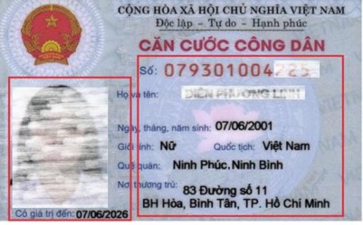 Hình 3 2 Vùng thông tin cần tách ở mặt trước CCCD Dễ thấy rằng trường Số 1