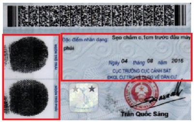 Hình 3 4 Các vùng thông tin cần tách ở mặt sau Mặt sau của CCCD có cấu trúc 1