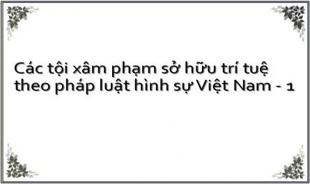 Các tội xâm phạm sở hữu trí tuệ theo pháp luật hình sự Việt Nam