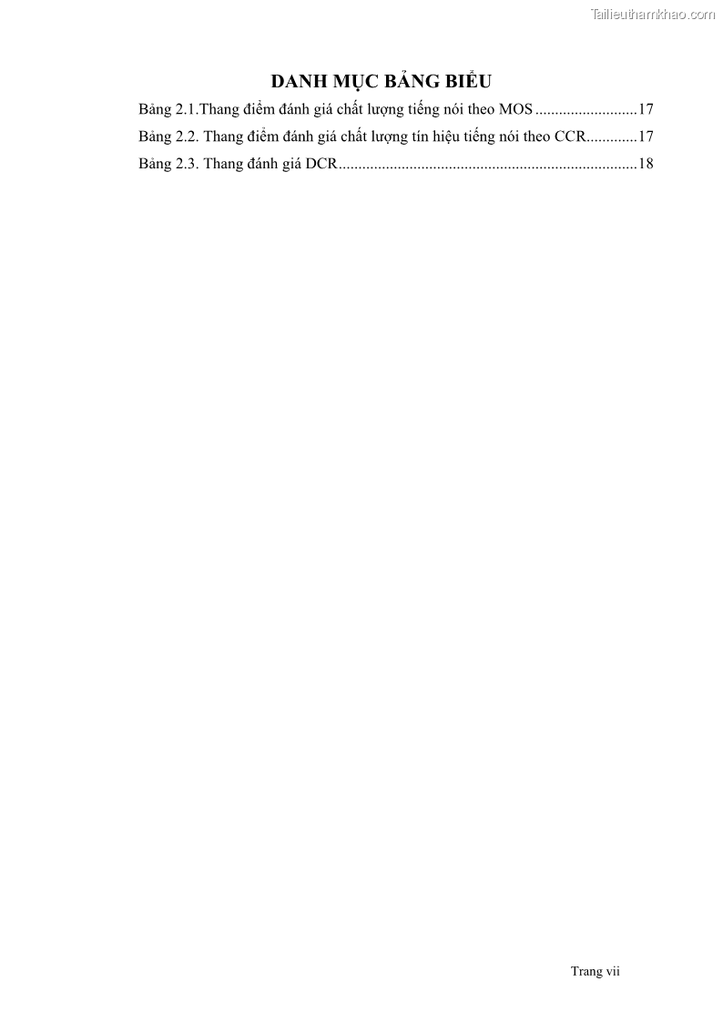 Đồ án tốt nghiệp Áp dụng thuật toán Wiener Filtering nâng cao chất lượng tiếng nói - 1 Trang 7