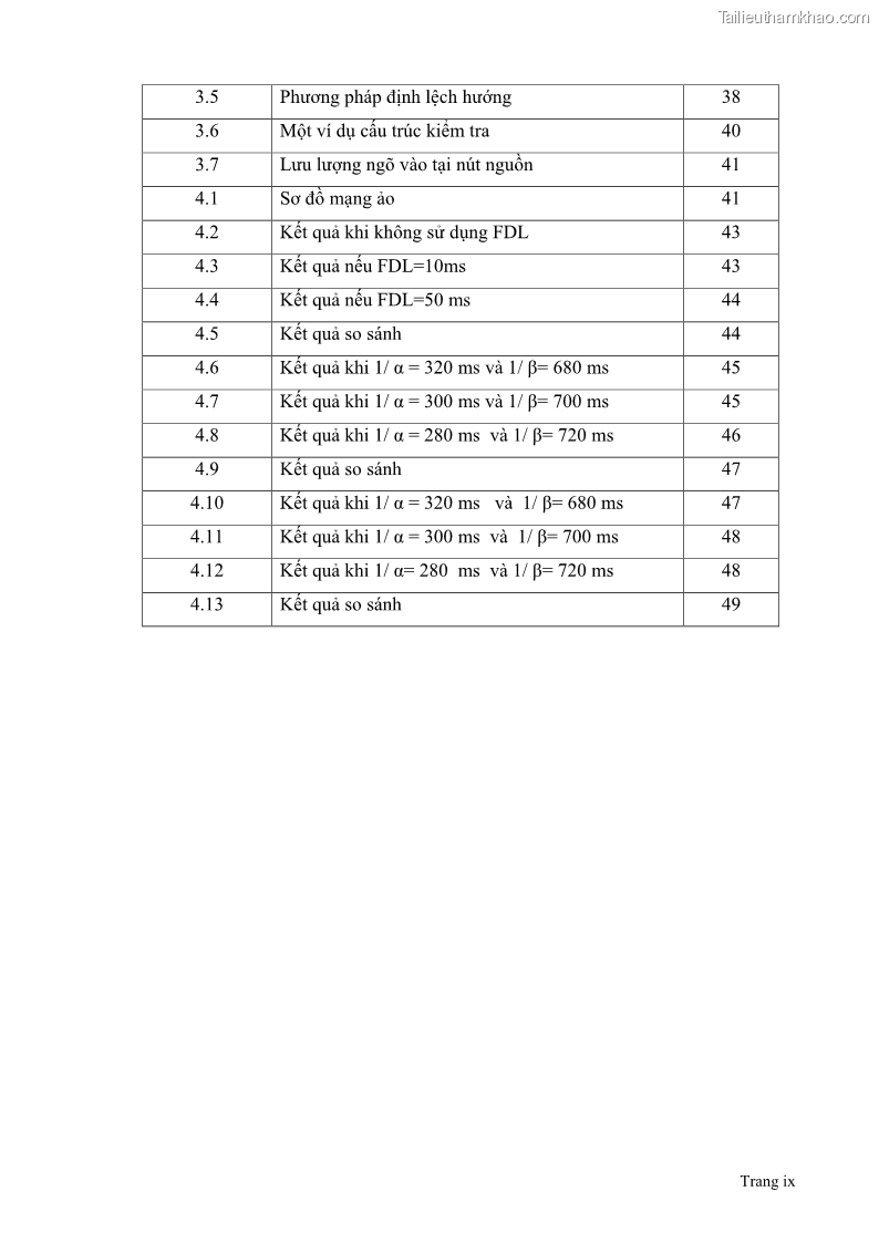 Đồ án tốt nghiệp Giải pháp điều khiển nghẽn trong mạng OBS bằng phương pháp làm lệch hướng đi - 1 Trang 9
