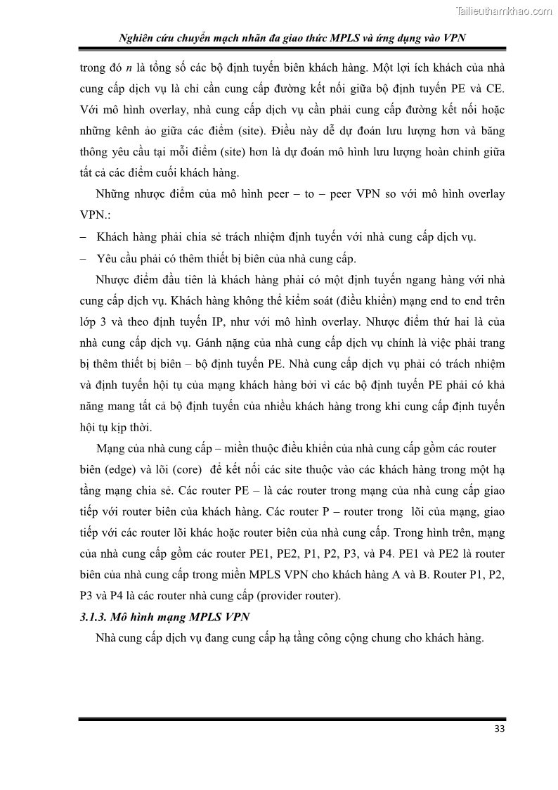Đồ án tốt nghiệp Nghiên cứu chuyển mạch nhãn đa giao thức MPLS và ứng dụng vào VPN - 4 Trang 38