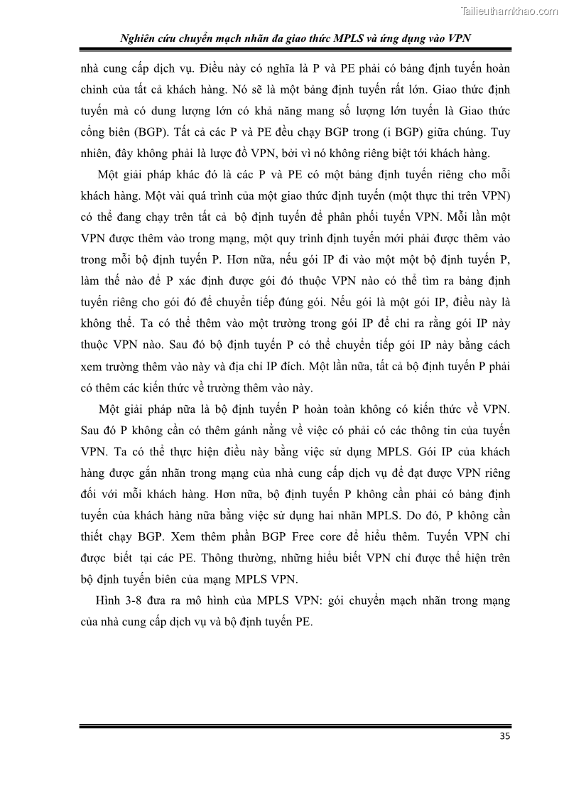 Đồ án tốt nghiệp Nghiên cứu chuyển mạch nhãn đa giao thức MPLS và ứng dụng vào VPN - 4 Trang 40