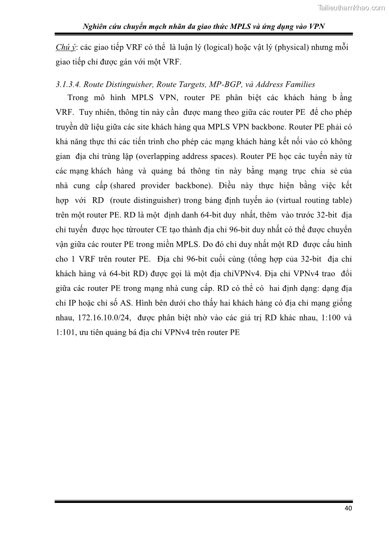 Đồ án tốt nghiệp Nghiên cứu chuyển mạch nhãn đa giao thức MPLS và ứng dụng vào VPN - 4 Trang 45