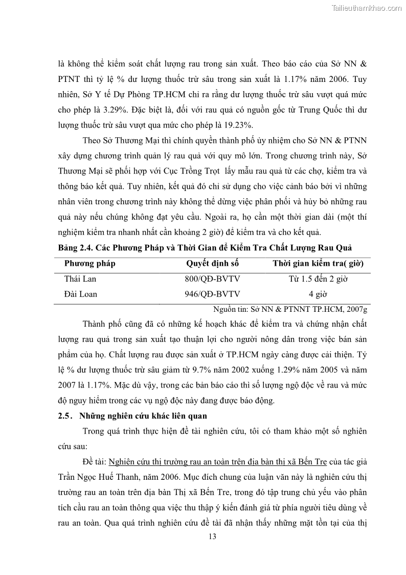 Khóa luận tốt nghiệp kinh tế nông lâm Các nhân tố ảnh hưởng đến việc lựa chọn rau an toàn của người tiêu dùng - 3 Trang 25