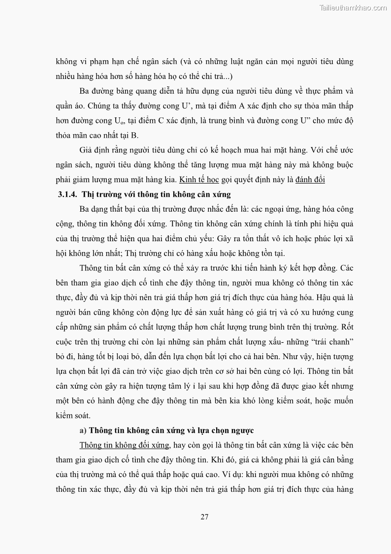 Khóa luận tốt nghiệp kinh tế nông lâm Các nhân tố ảnh hưởng đến việc lựa chọn rau an toàn của người tiêu dùng - 4 Trang 39