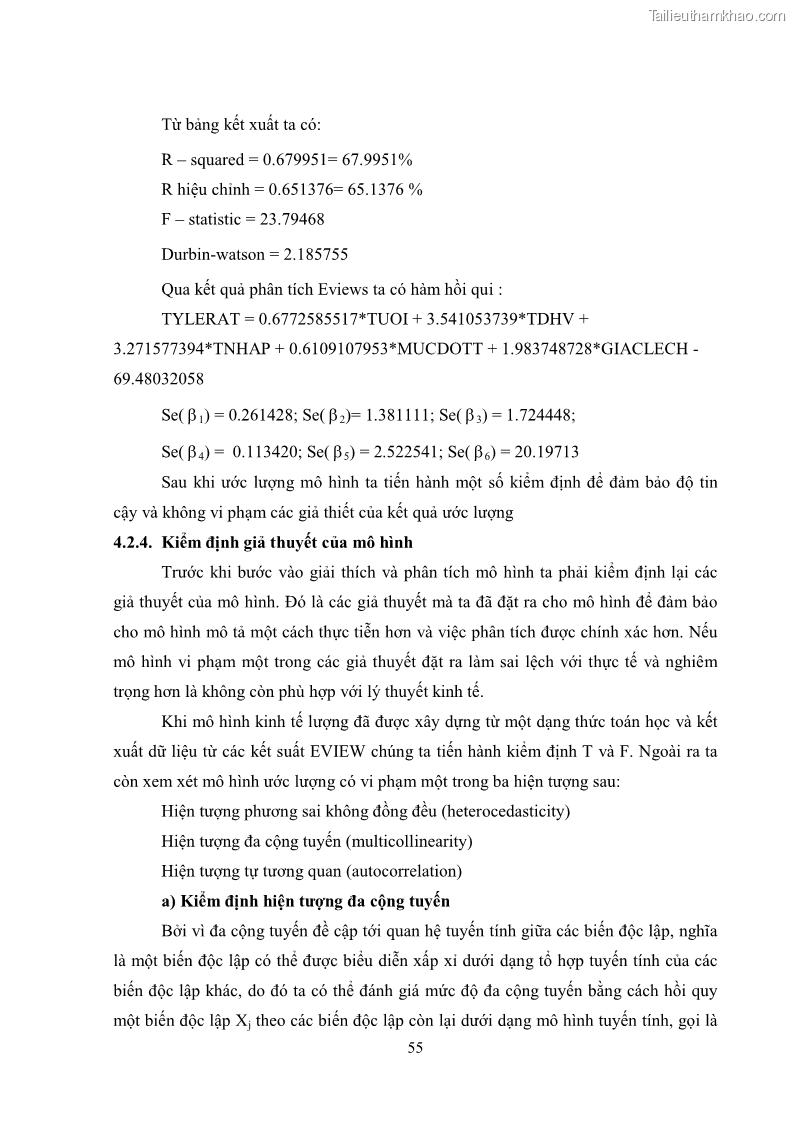 Khóa luận tốt nghiệp kinh tế nông lâm Các nhân tố ảnh hưởng đến việc lựa chọn rau an toàn của người tiêu dùng - 6 Trang 67