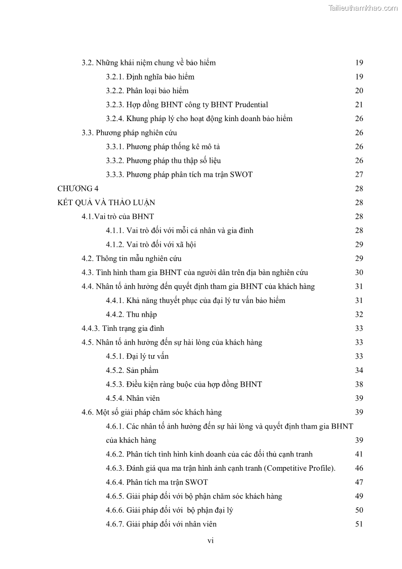 Khóa luận tốt nghiệp kinh tế nông lâm Giải pháp chăm sóc khách hàng trên địa bàn quận Thủ Đức đối với Công ty Bảo hiểm Nhân thọ Prudential - 1 Trang 6