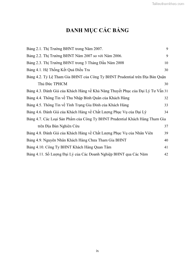 Khóa luận tốt nghiệp kinh tế nông lâm Giải pháp chăm sóc khách hàng trên địa bàn quận Thủ Đức đối với Công ty Bảo hiểm Nhân thọ Prudential - 1 Trang 9