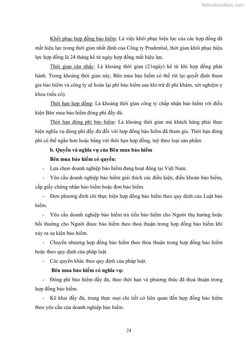 Khóa luận tốt nghiệp kinh tế nông lâm Giải pháp chăm sóc khách hàng trên địa bàn quận Thủ Đức đối với Công ty Bảo hiểm Nhân thọ Prudential - 3 Trang 35