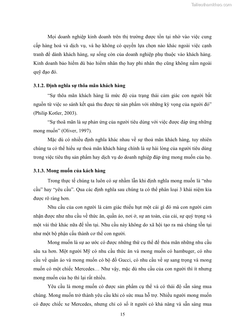Khóa luận tốt nghiệp kinh tế nông lâm Giải pháp chăm sóc khách hàng trên địa bàn quận Thủ Đức đối với Công ty Bảo hiểm Nhân thọ Prudential - 3 Trang 26