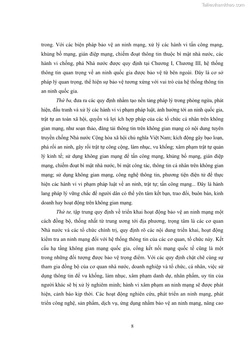 Khóa luận tốt nghiệp luật học Hoàn thiện pháp luật về an ninh mạng - 1 Trang 12