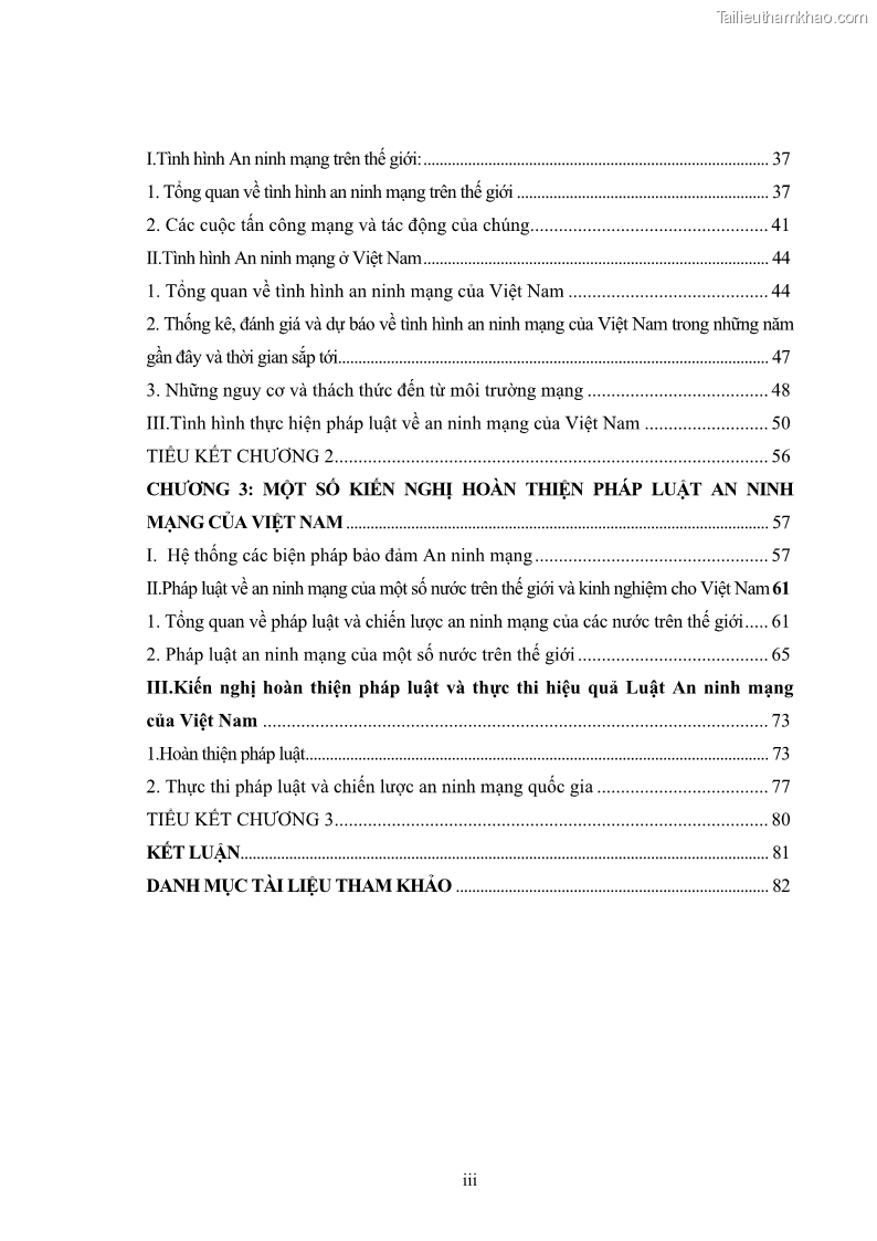 Khóa luận tốt nghiệp luật học Hoàn thiện pháp luật về an ninh mạng - 1 Trang 4