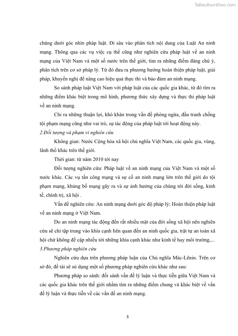 Khóa luận tốt nghiệp luật học Hoàn thiện pháp luật về an ninh mạng - 1 Trang 7