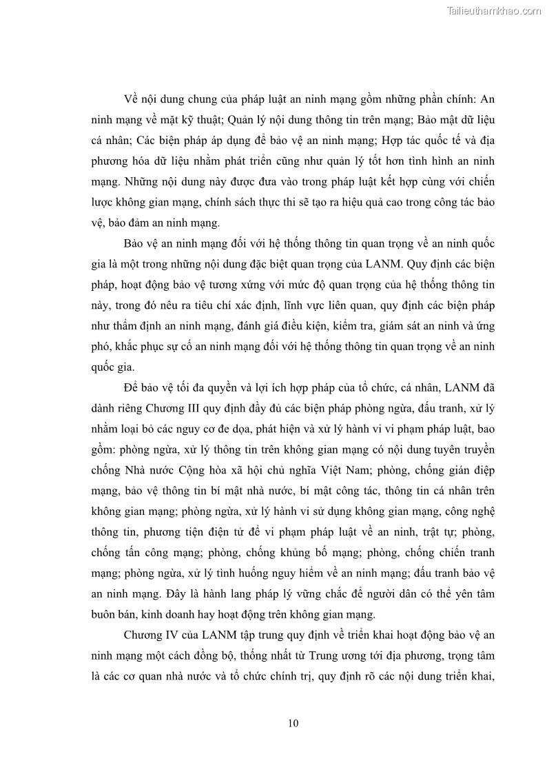 Khóa luận tốt nghiệp luật học Hoàn thiện pháp luật về an ninh mạng - 2 Trang 14