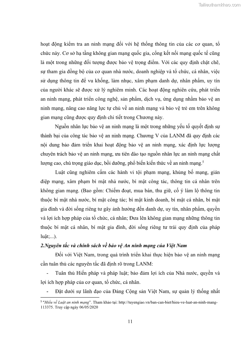 Khóa luận tốt nghiệp luật học Hoàn thiện pháp luật về an ninh mạng - 2 Trang 15