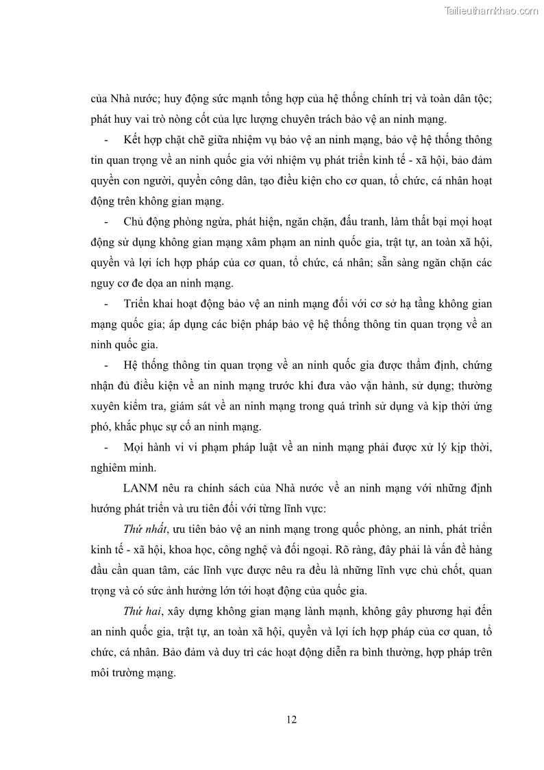 Khóa luận tốt nghiệp luật học Hoàn thiện pháp luật về an ninh mạng - 2 Trang 16
