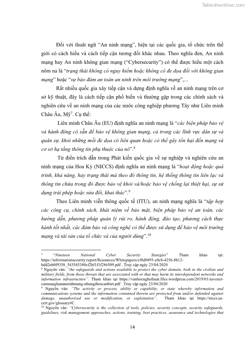 Khóa luận tốt nghiệp luật học Hoàn thiện pháp luật về an ninh mạng - 2 Trang 18