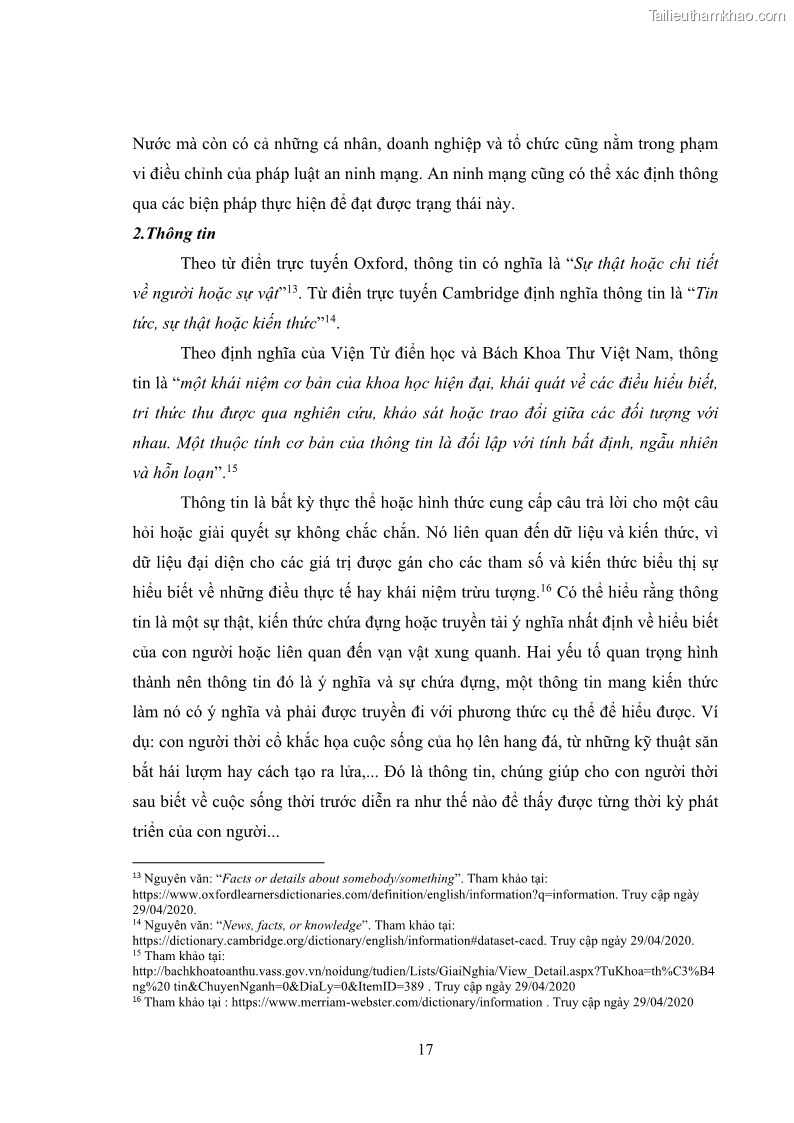 Khóa luận tốt nghiệp luật học Hoàn thiện pháp luật về an ninh mạng - 2 Trang 21