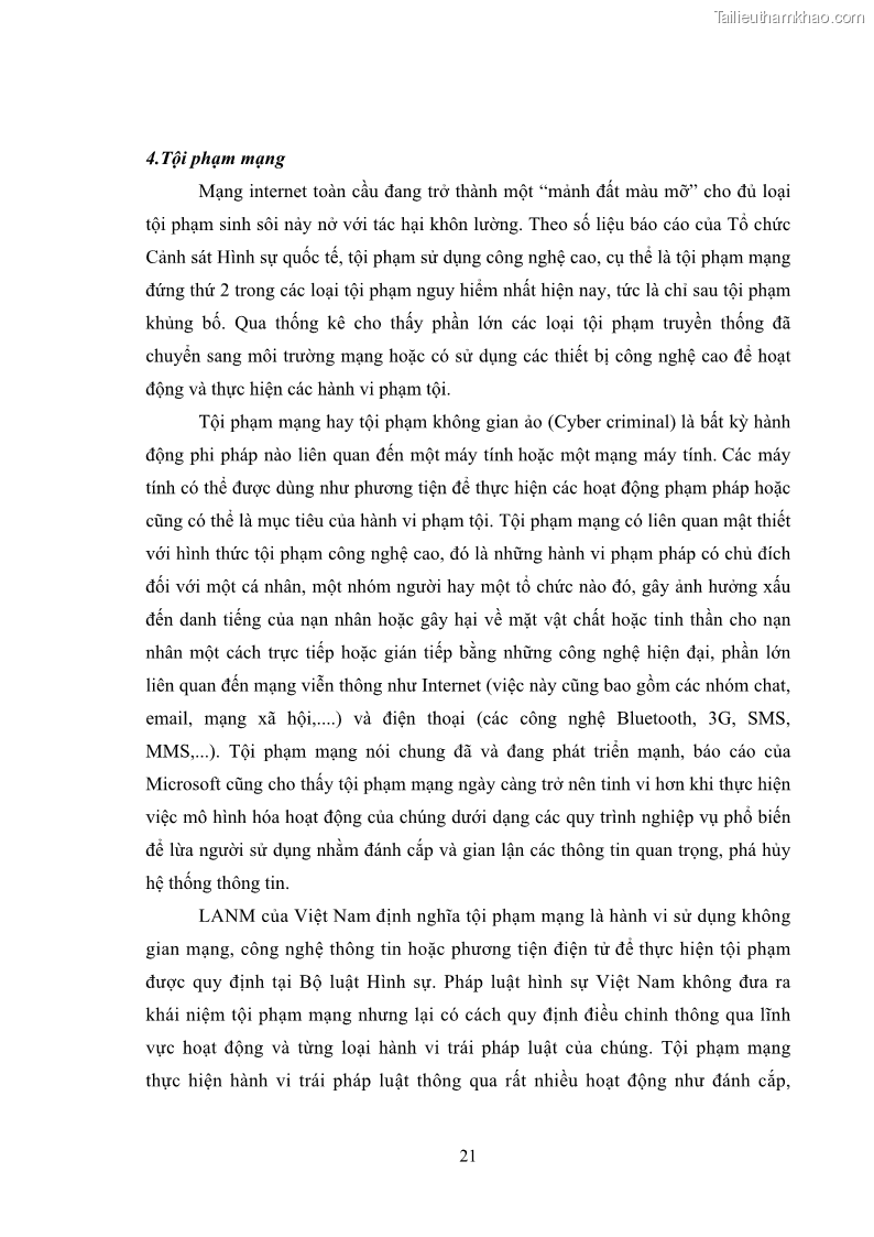 Khóa luận tốt nghiệp luật học Hoàn thiện pháp luật về an ninh mạng - 3 Trang 25