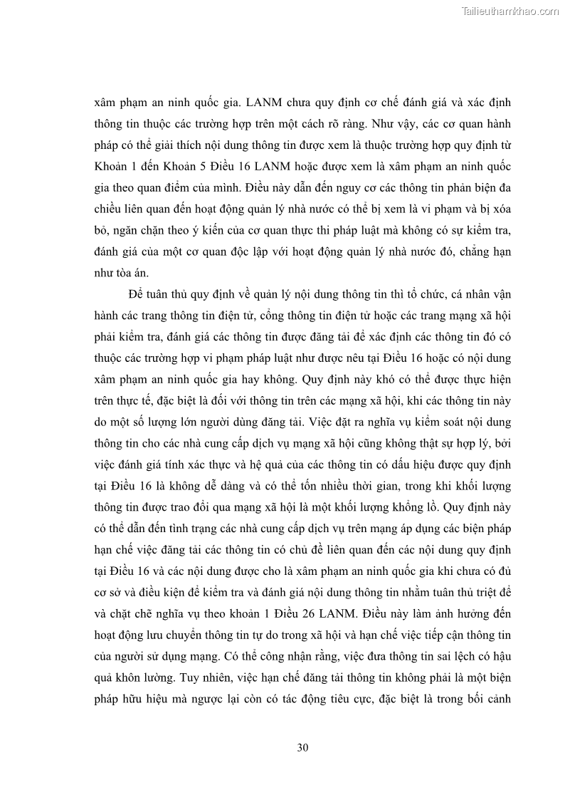 Khóa luận tốt nghiệp luật học Hoàn thiện pháp luật về an ninh mạng - 3 Trang 34