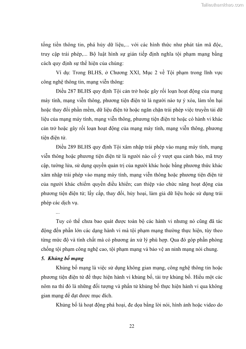 Khóa luận tốt nghiệp luật học Hoàn thiện pháp luật về an ninh mạng - 3 Trang 26
