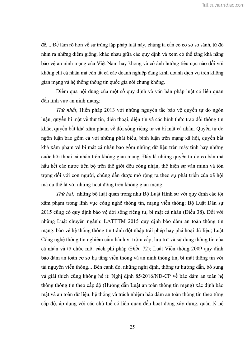 Khóa luận tốt nghiệp luật học Hoàn thiện pháp luật về an ninh mạng - 3 Trang 29