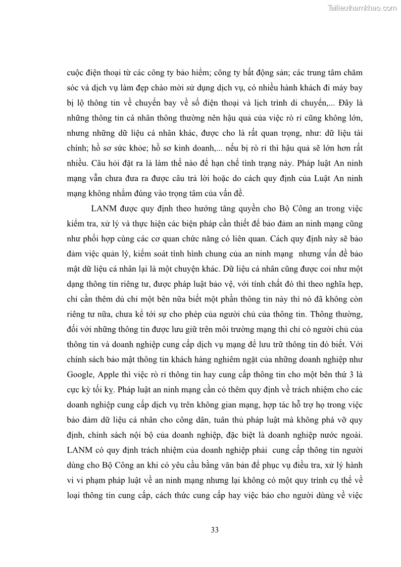 Khóa luận tốt nghiệp luật học Hoàn thiện pháp luật về an ninh mạng - 4 Trang 37