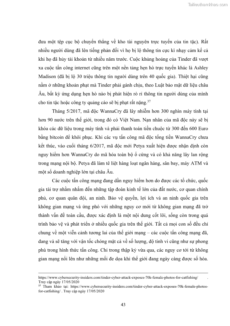 Khóa luận tốt nghiệp luật học Hoàn thiện pháp luật về an ninh mạng - 4 Trang 47