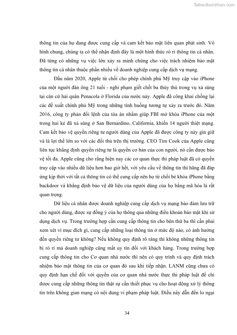 Khóa luận tốt nghiệp luật học Hoàn thiện pháp luật về an ninh mạng - 4 Trang 38