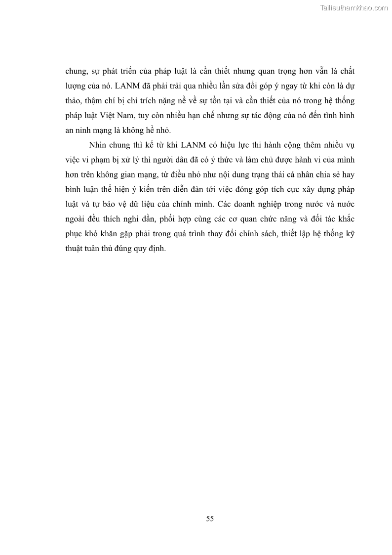 Khóa luận tốt nghiệp luật học Hoàn thiện pháp luật về an ninh mạng - 5 Trang 59