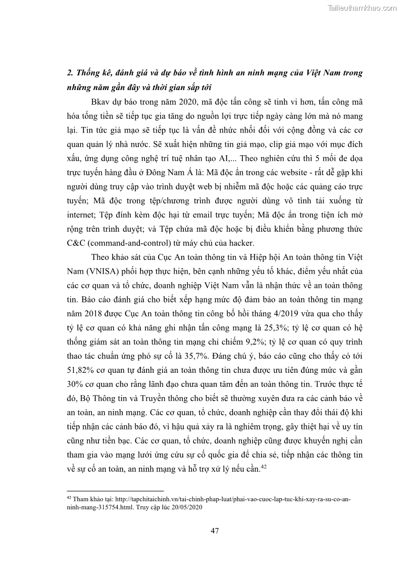 Khóa luận tốt nghiệp luật học Hoàn thiện pháp luật về an ninh mạng - 5 Trang 51