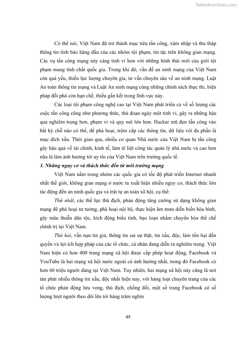 Khóa luận tốt nghiệp luật học Hoàn thiện pháp luật về an ninh mạng - 5 Trang 52
