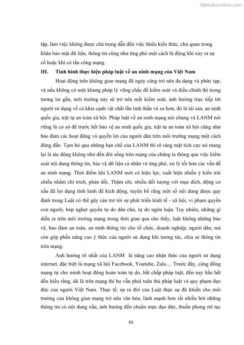 Khóa luận tốt nghiệp luật học Hoàn thiện pháp luật về an ninh mạng - 5 Trang 54
