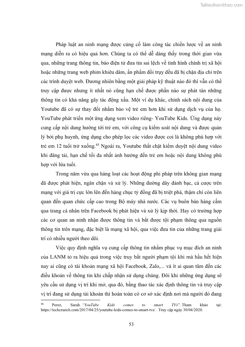 Khóa luận tốt nghiệp luật học Hoàn thiện pháp luật về an ninh mạng - 5 Trang 57