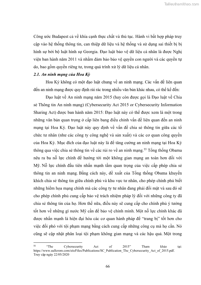 Khóa luận tốt nghiệp luật học Hoàn thiện pháp luật về an ninh mạng - 6 Trang 70