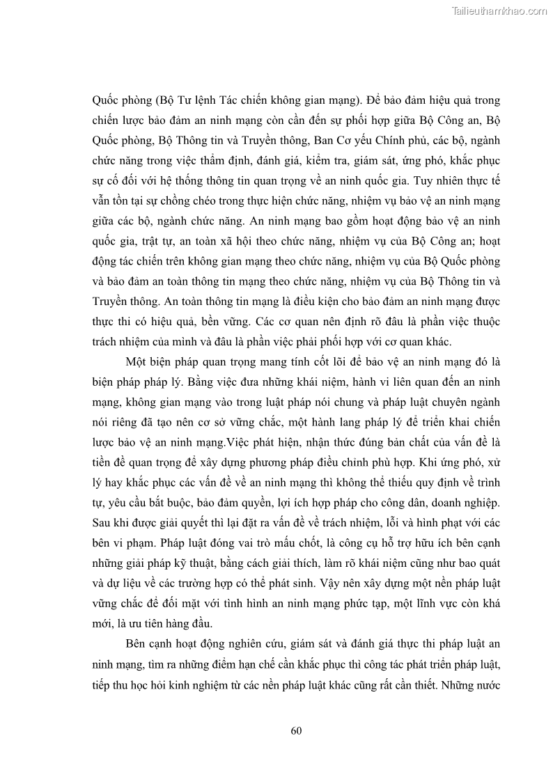Khóa luận tốt nghiệp luật học Hoàn thiện pháp luật về an ninh mạng - 6 Trang 64