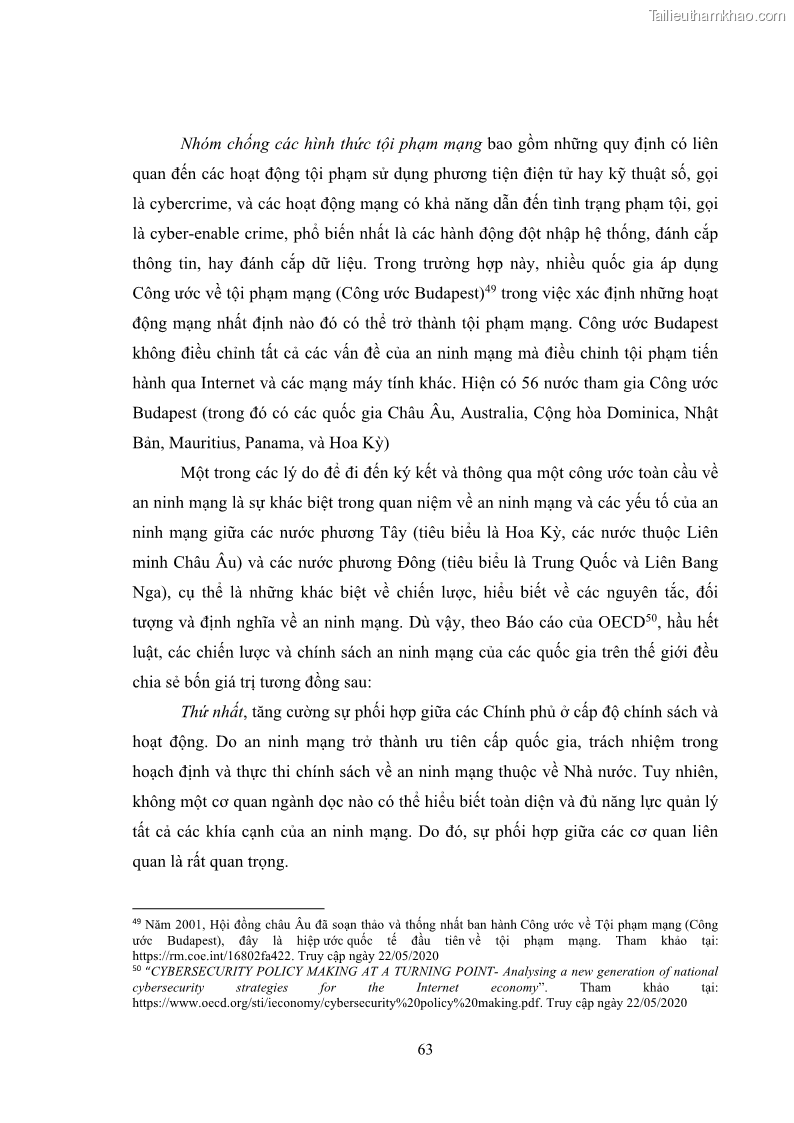 Khóa luận tốt nghiệp luật học Hoàn thiện pháp luật về an ninh mạng - 6 Trang 67