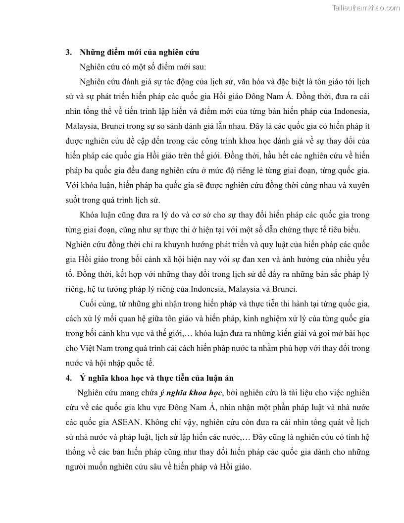 Khóa luận tốt nghiệp luật học Lịch sử và xu hướng phát triển của hiến pháp các nước Hồi giáo trong khu vực Đông Nam Á - 1 Trang 10