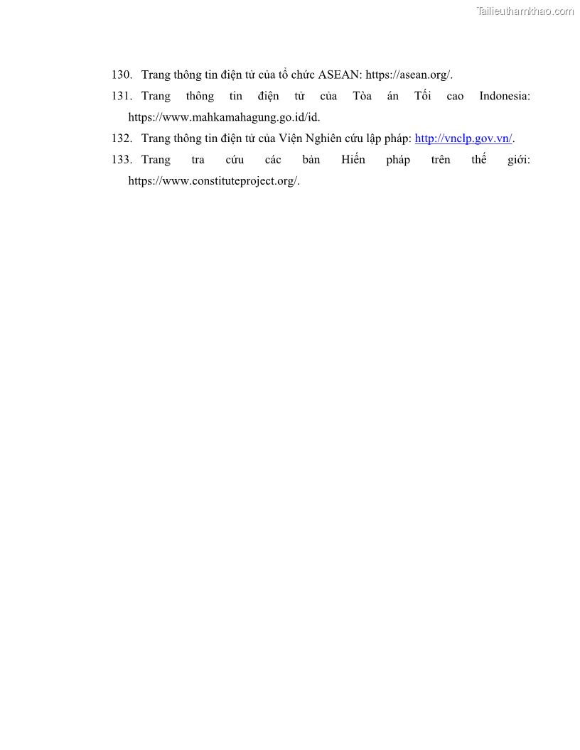 Khóa luận tốt nghiệp luật học Lịch sử và xu hướng phát triển của hiến pháp các nước Hồi giáo trong khu vực Đông Nam Á - 11 Trang 128