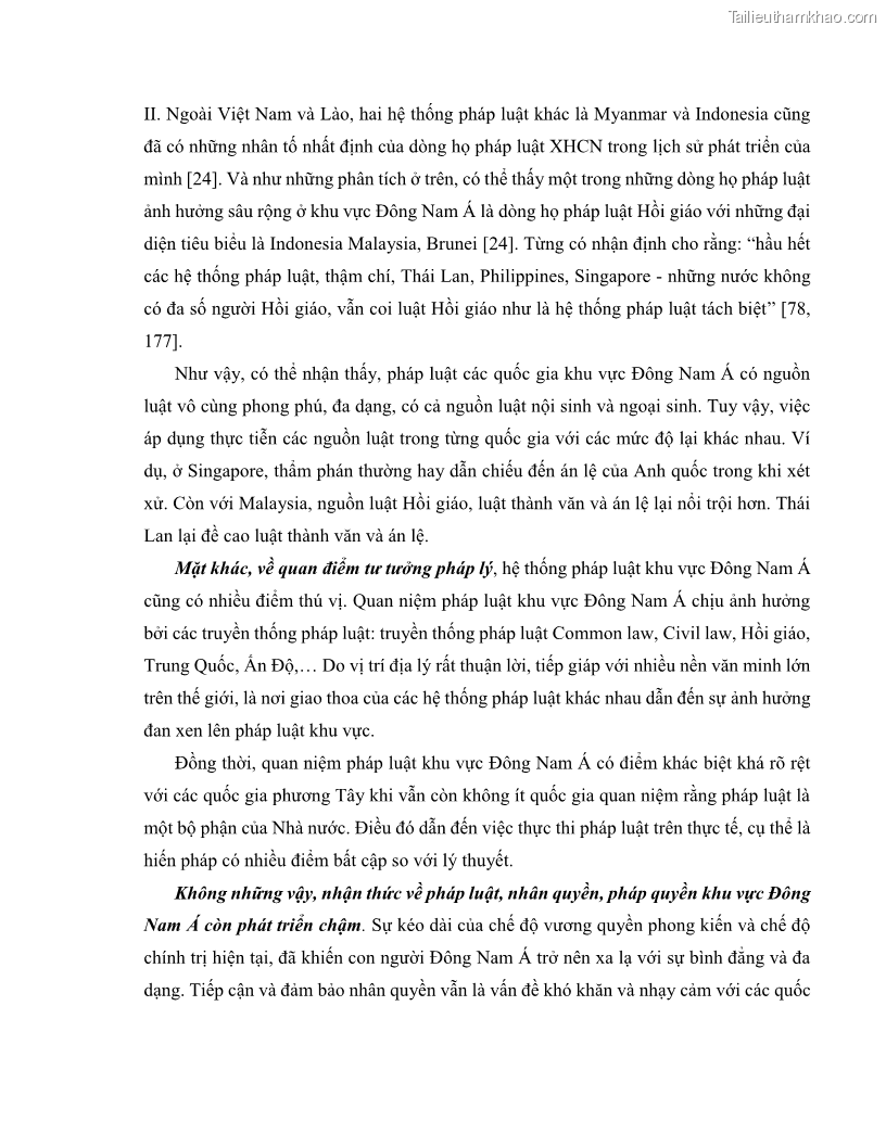 Khóa luận tốt nghiệp luật học Lịch sử và xu hướng phát triển của hiến pháp các nước Hồi giáo trong khu vực Đông Nam Á - 2 Trang 23