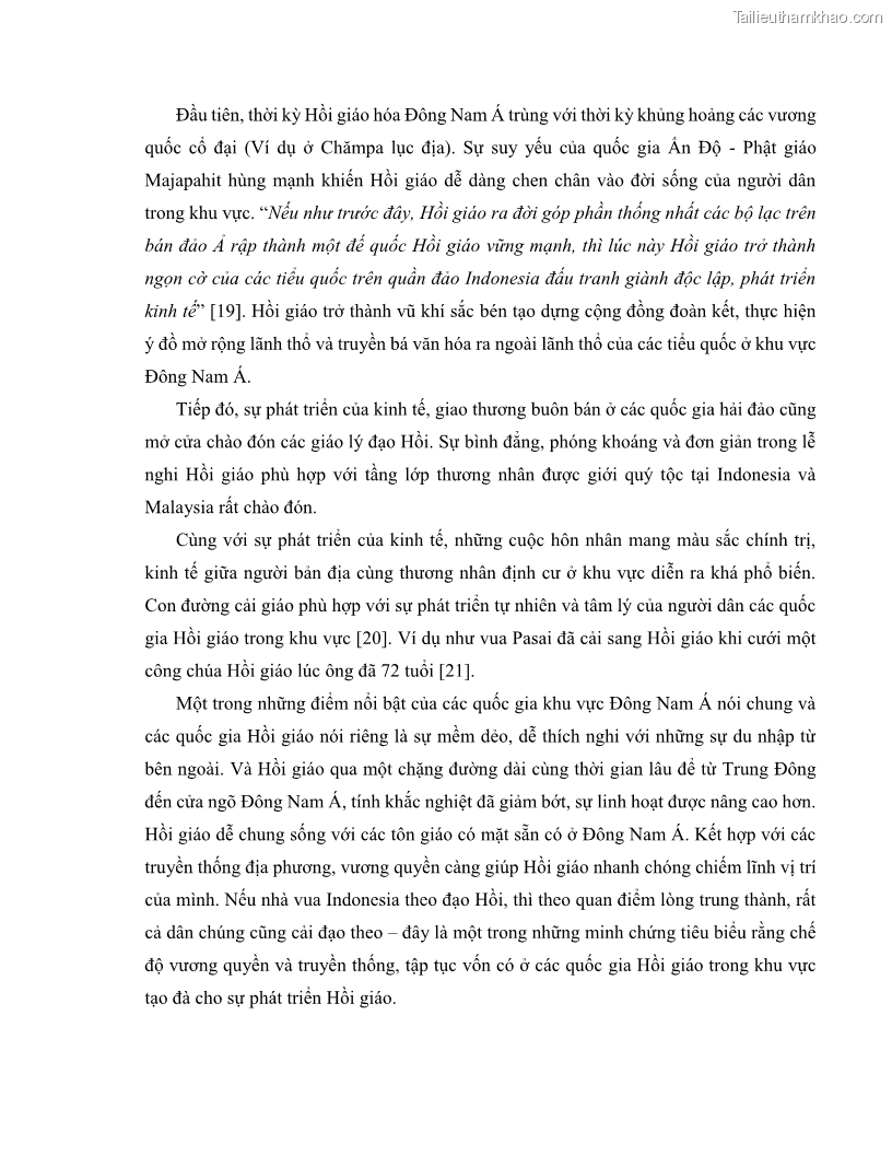 Khóa luận tốt nghiệp luật học Lịch sử và xu hướng phát triển của hiến pháp các nước Hồi giáo trong khu vực Đông Nam Á - 2 Trang 16
