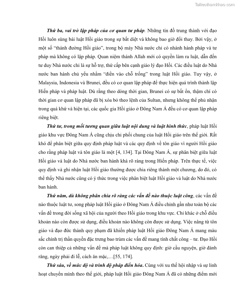 Khóa luận tốt nghiệp luật học Lịch sử và xu hướng phát triển của hiến pháp các nước Hồi giáo trong khu vực Đông Nam Á - 2 Trang 21