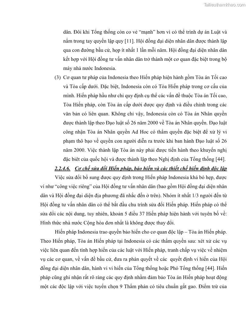 Khóa luận tốt nghiệp luật học Lịch sử và xu hướng phát triển của hiến pháp các nước Hồi giáo trong khu vực Đông Nam Á - 4 Trang 47