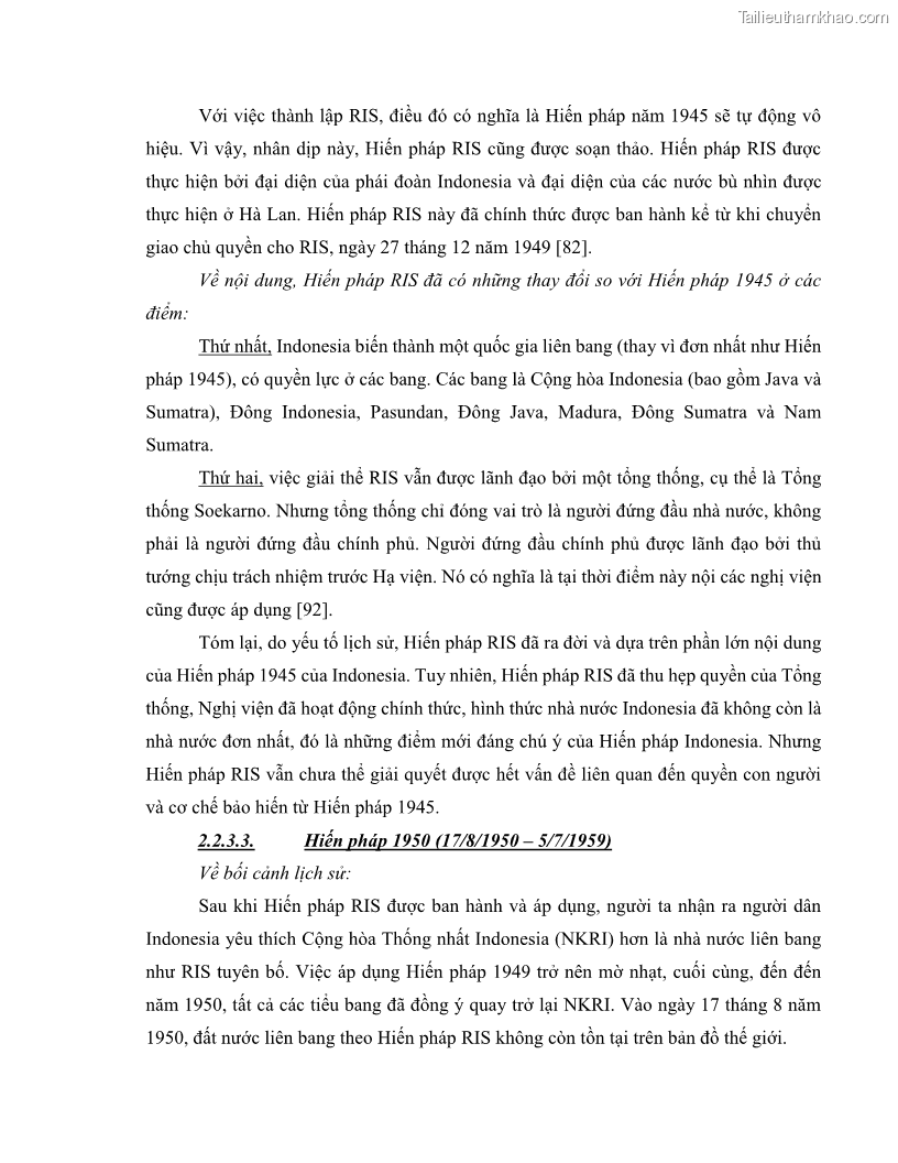 Khóa luận tốt nghiệp luật học Lịch sử và xu hướng phát triển của hiến pháp các nước Hồi giáo trong khu vực Đông Nam Á - 4 Trang 38