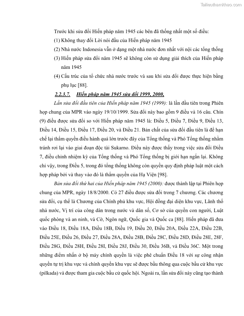 Khóa luận tốt nghiệp luật học Lịch sử và xu hướng phát triển của hiến pháp các nước Hồi giáo trong khu vực Đông Nam Á - 4 Trang 42