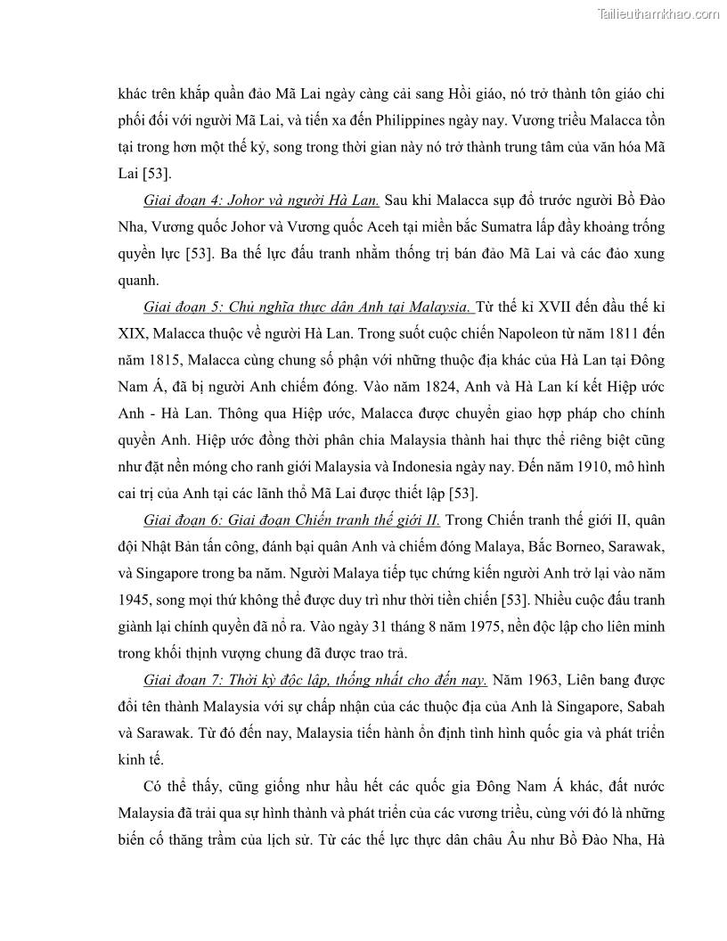 Khóa luận tốt nghiệp luật học Lịch sử và xu hướng phát triển của hiến pháp các nước Hồi giáo trong khu vực Đông Nam Á - 5 Trang 58
