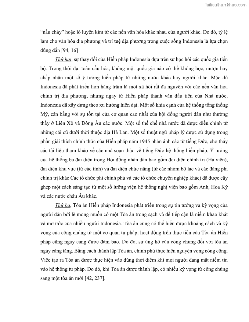 Khóa luận tốt nghiệp luật học Lịch sử và xu hướng phát triển của hiến pháp các nước Hồi giáo trong khu vực Đông Nam Á - 5 Trang 55